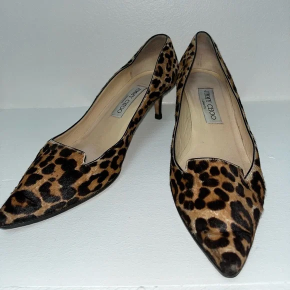 Jimmy Choo Leopard Kitten Heels - Picture 3 of 15